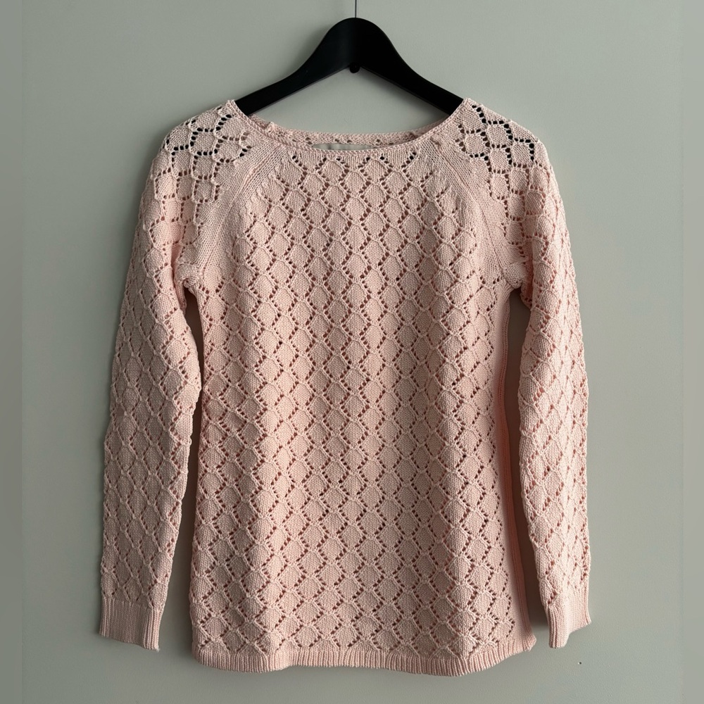 NWT LOFT Light Pink Knit Sweater Size XS
